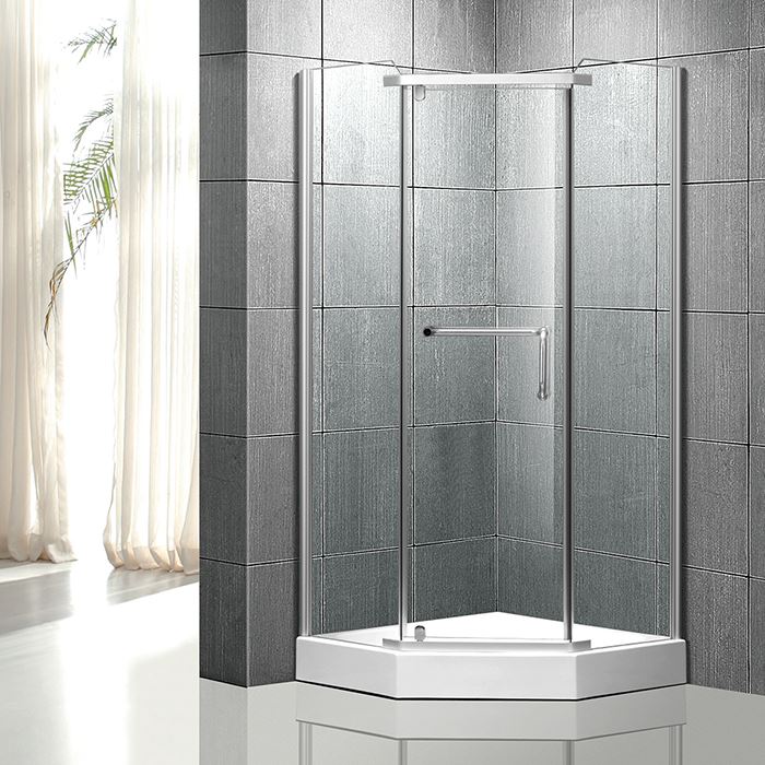 Box doccia a quadrante senza cornice