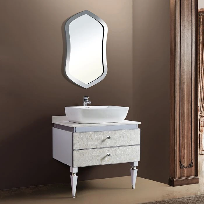 Mobile bagno con ante scorrevoli in acciaio inox